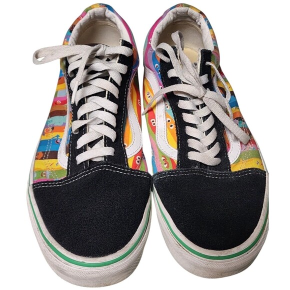VANS Sesame Street Old Skool 'Rainbow Stripes' Low Top Size Mens 10 - Picture 2 of 8